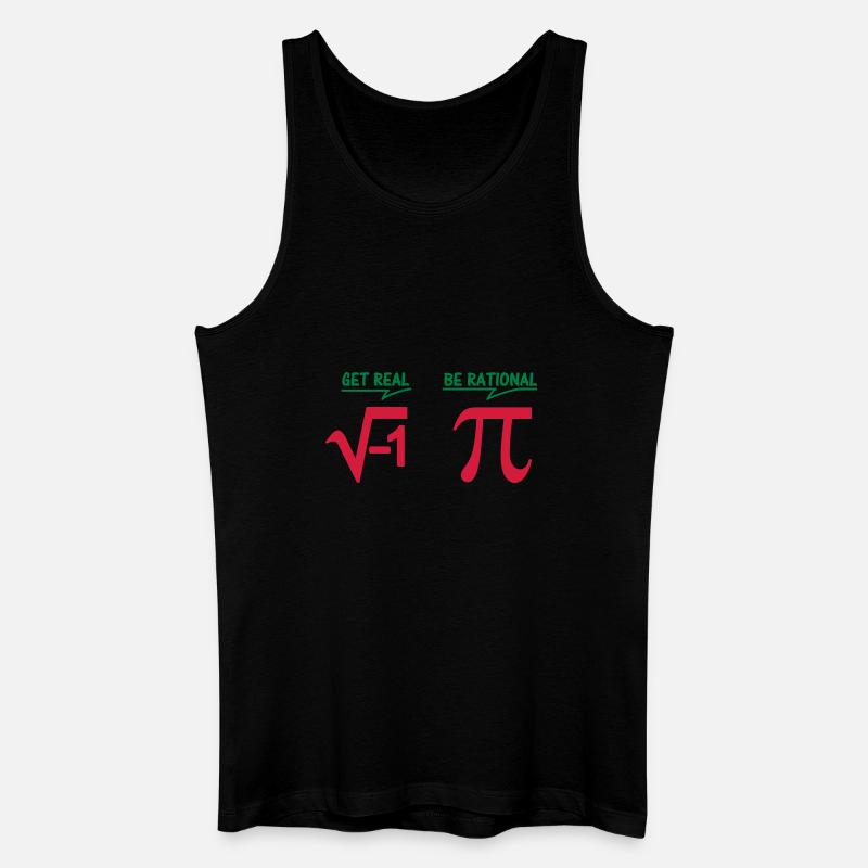 get real - be rational (2c) - Männer Bio Tank Top - Schwarz