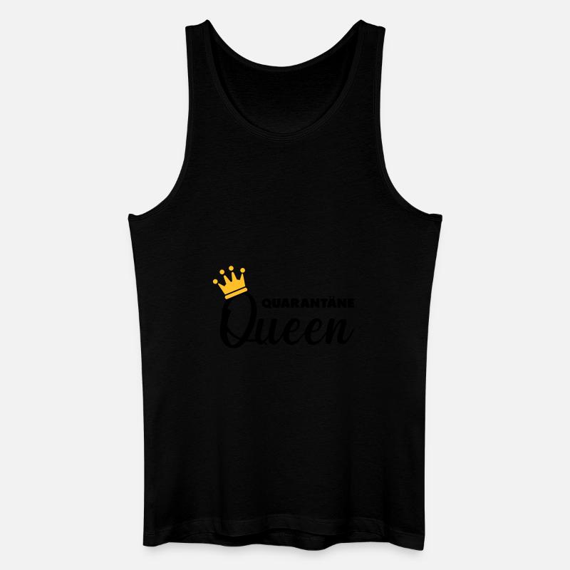 Quarantäne Queen - Männer Bio Tank Top - Schwarz