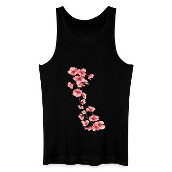 Sakura - japanische Kirschblüte - Männer Bio Tank Top - Schwarz - Vorne