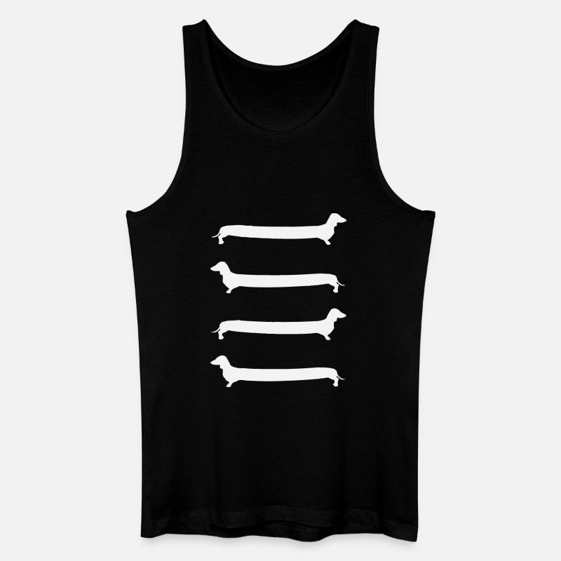 Dackel Leiter - Männer Bio Tank Top - Schwarz