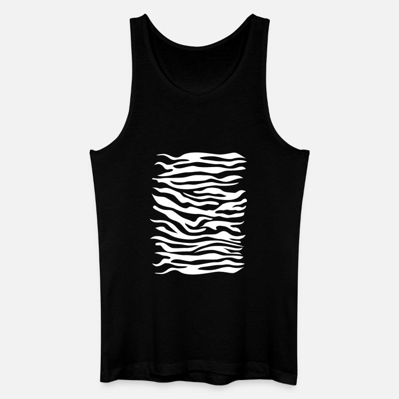Zebra pattern white - Men’s Organic Tank Top - black