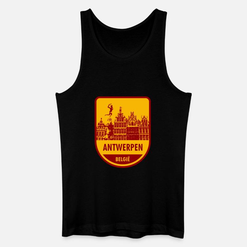 Antwerpen België - Männer Bio Tank Top - Schwarz