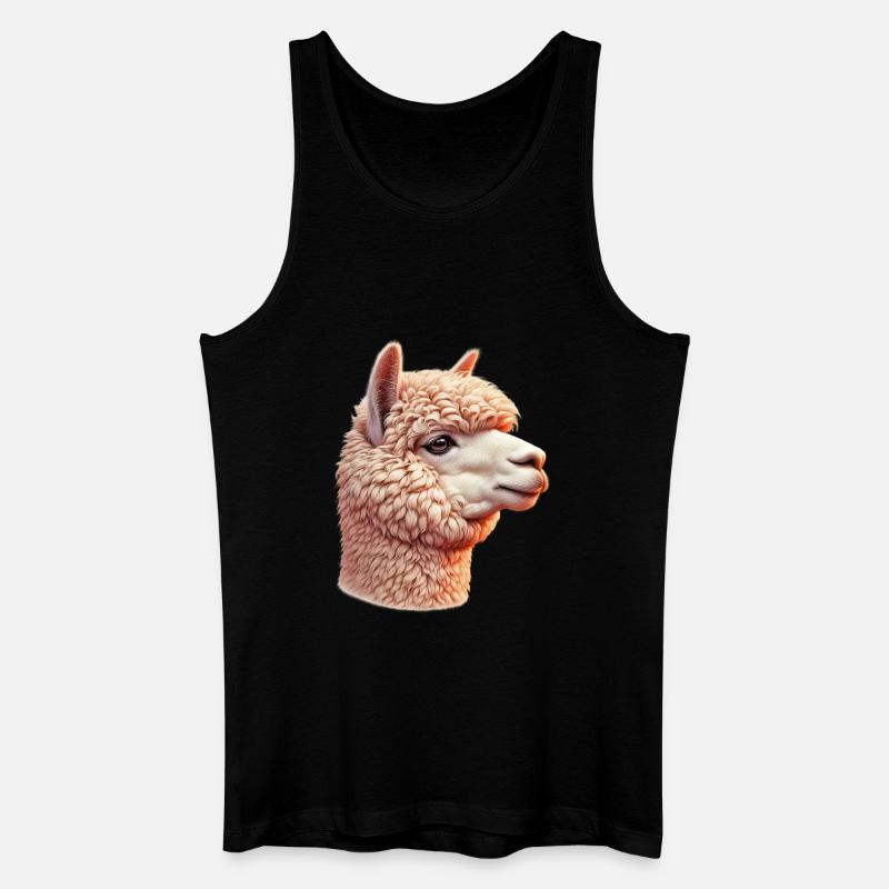 Alpaka - Männer Bio Tank Top - Schwarz