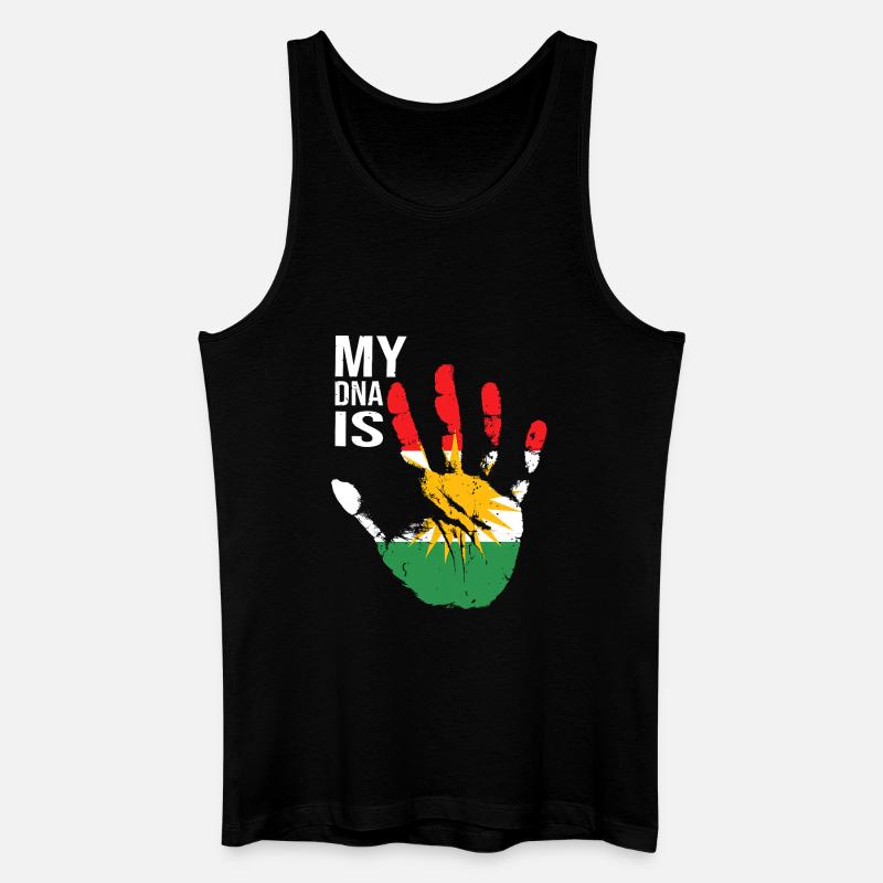 Kurdistan Kurden Handdesign mit Flagge - Männer Bio Tank Top - Schwarz