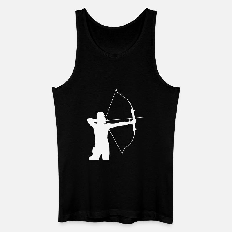 Bogenschütze Silhouette - Männer Bio Tank Top - Schwarz