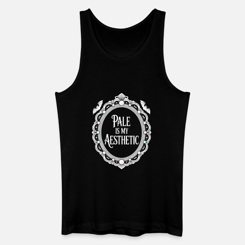 Pale Aesthetic Frame Typografie - Männer Bio Tank Top - Schwarz