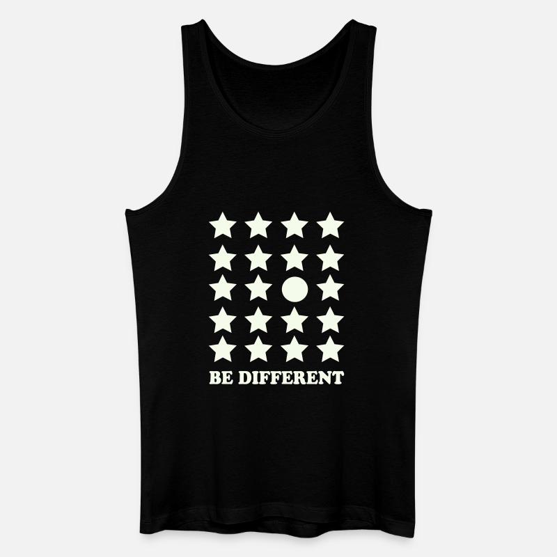 Be Different Star Grid Circle - Men’s Organic Tank Top - black
