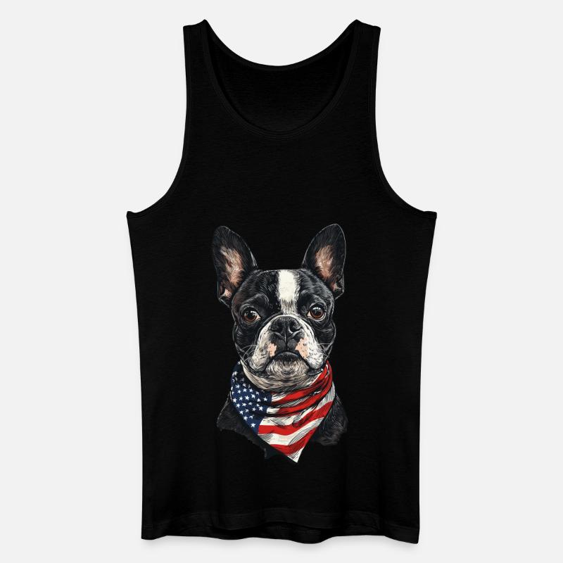 Boston Terrier - Männer Bio Tank Top - Schwarz