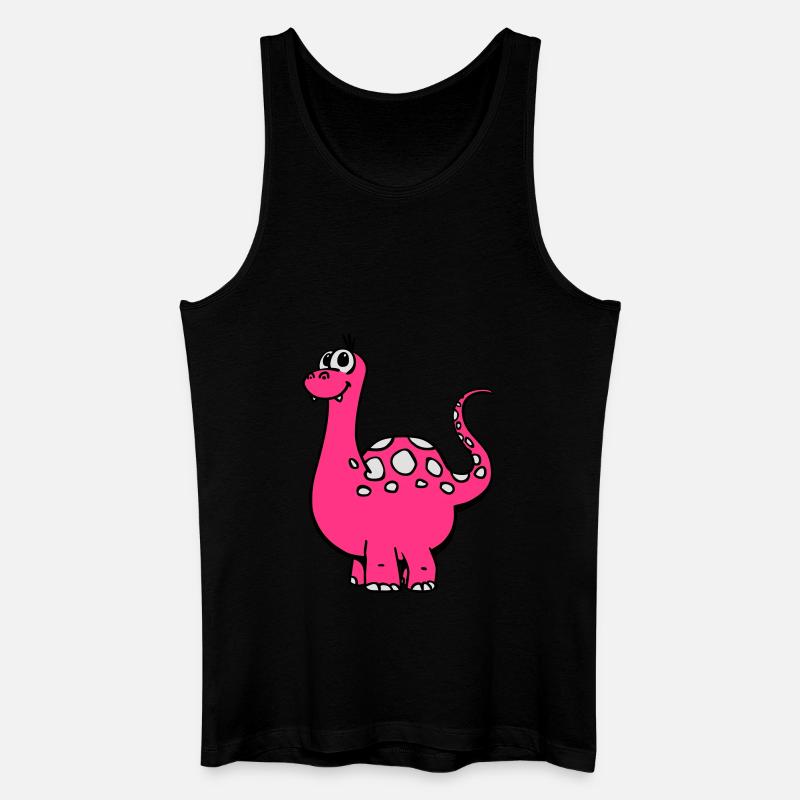 Dino 3c - Männer Bio Tank Top - Schwarz