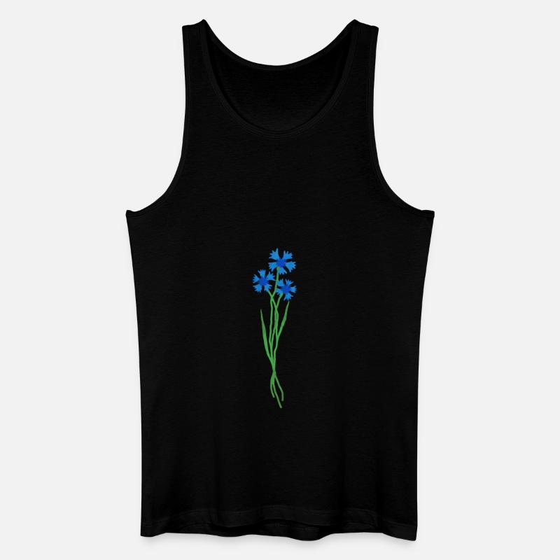 flomory feldblume - Männer Bio Tank Top - Schwarz