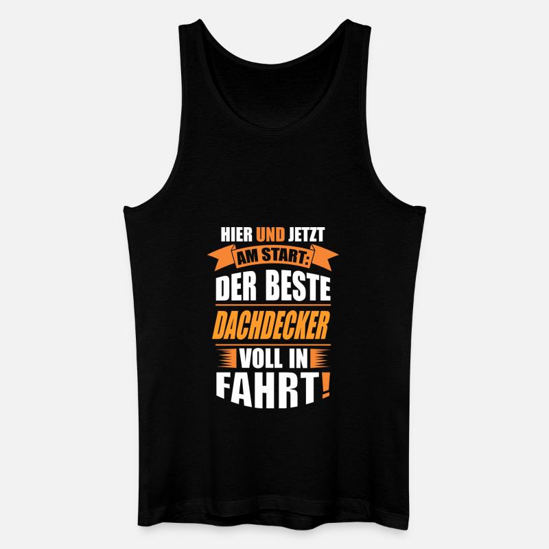 DACHDECKER - Männer Bio Tank Top - Schwarz