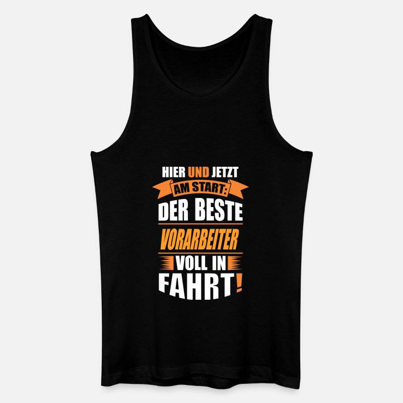 VORARBEITER - Männer Bio Tank Top - Schwarz