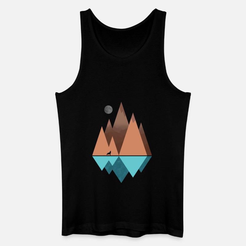 L.mountain - Männer Bio Tank Top - Schwarz