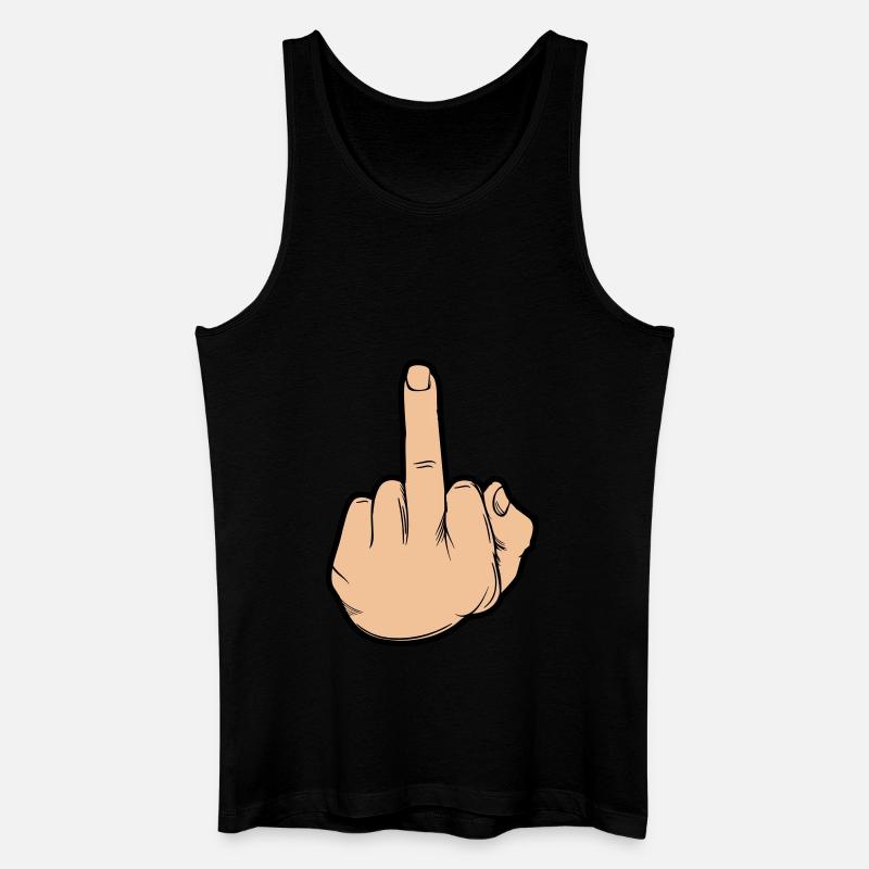 hand mittelfinger - Männer Bio Tank Top - Schwarz