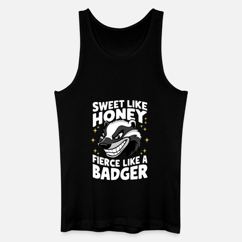Dachs Honigdachs Tier - Männer Bio Tank Top - Schwarz