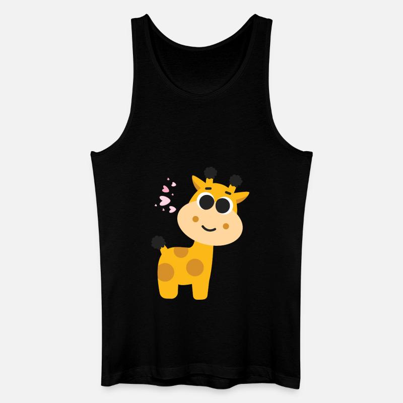 Giraffe - Männer Bio Tank Top - Schwarz
