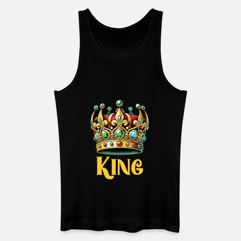 krone king - Männer Bio Tank Top - Schwarz