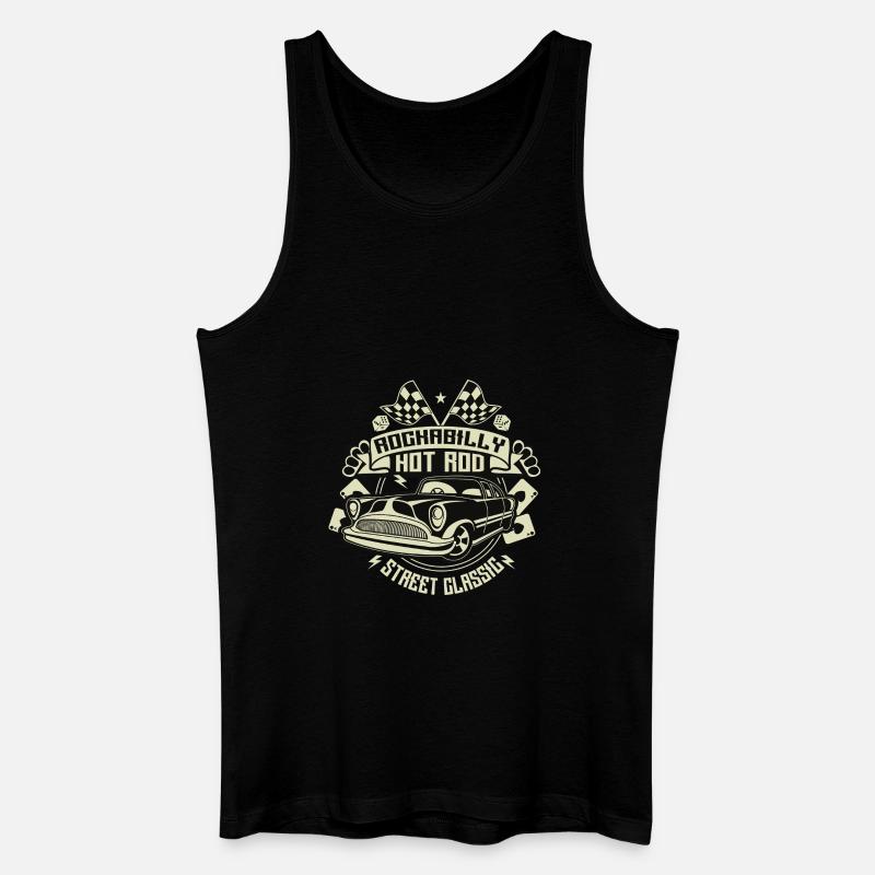 Rockabilly Hot Rod - Männer Bio Tank Top - Schwarz