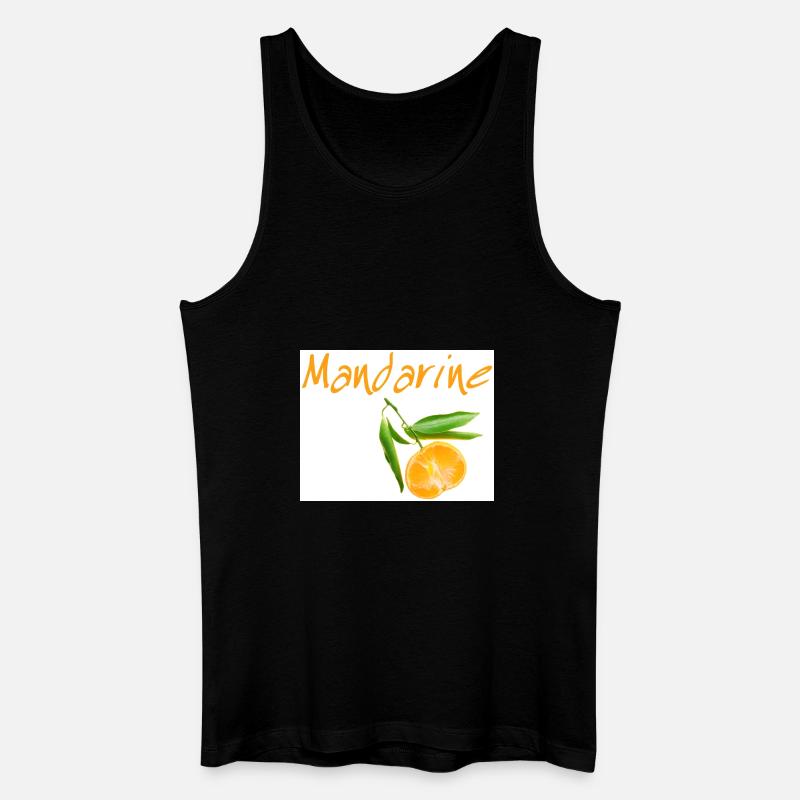 Mandarine - Männer Bio Tank Top - Schwarz
