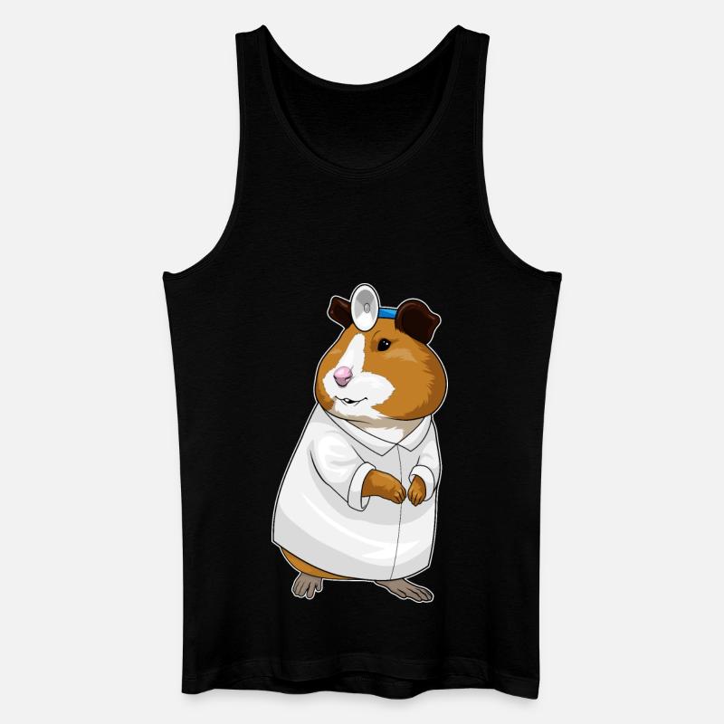 Hamster Arzt Arztkittel - Männer Bio Tank Top - Schwarz