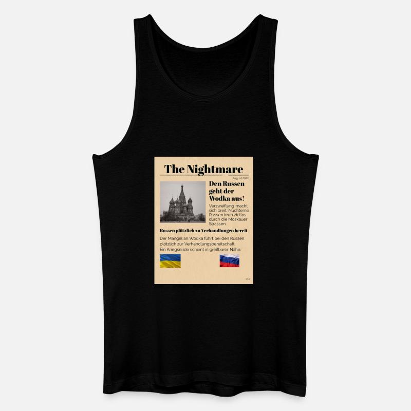 Russisch-Moskauer Nostalgie Design Ironisch - Männer Bio Tank Top - Schwarz