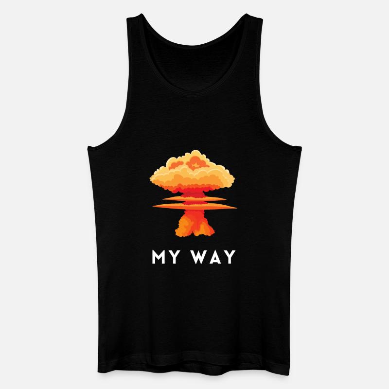 My Way Explosive Sturkopf-Denkmuster-Aussage - Männer Bio Tank Top - Schwarz