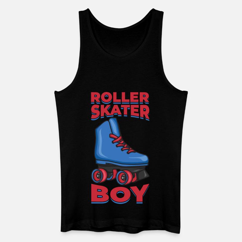 Rollerskates Junge - Männer Bio Tank Top - Schwarz