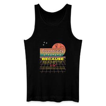 Eccentricity Neon Retro Print - Men’s Organic Tank Top - black - Front