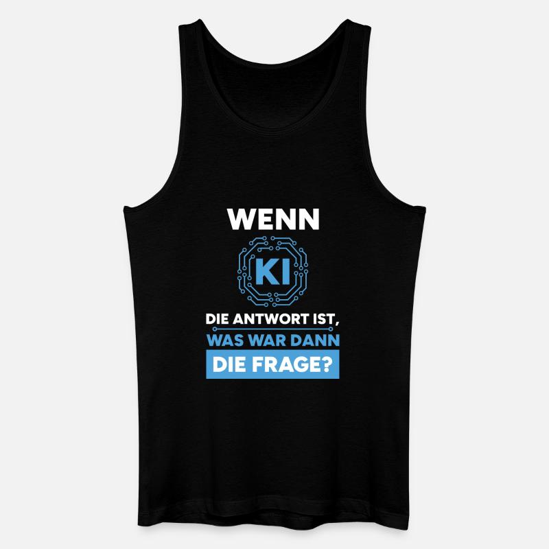 Artificial Intelligence Question Answer Saying - Men’s Organic Tank Top - black