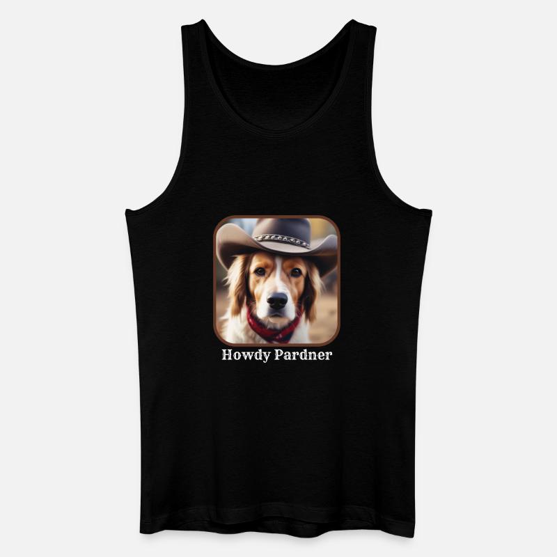 Hallo Pardner - Männer Bio Tank Top - Schwarz