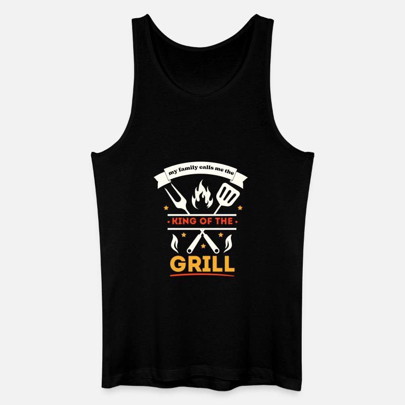 König des Grills - Männer Bio Tank Top - Schwarz