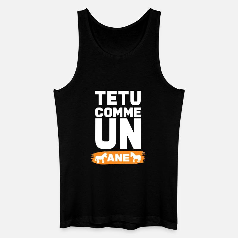 TEXT LIKE A DONKEY - Men’s Organic Tank Top - black