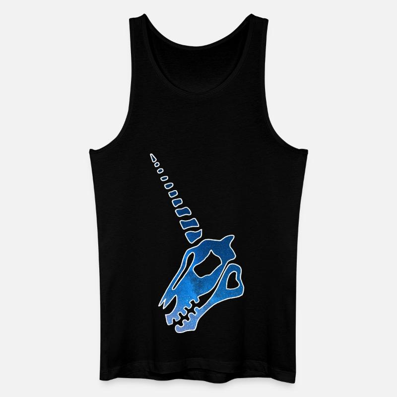 Einhornschädel und Sternenhimmel - Männer Bio Tank Top - Schwarz