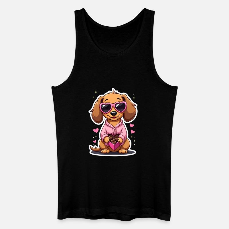 Dackel Dachshund Tekel - Männer Bio Tank Top - Schwarz