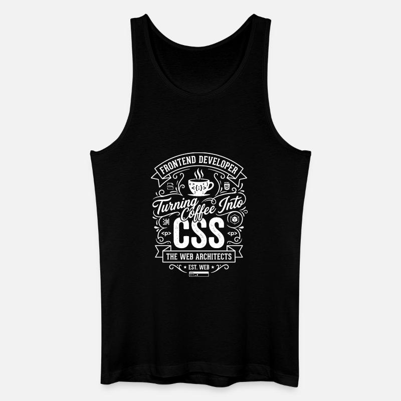 Frontend Coffee CSS Tee - Männer Bio Tank Top - Schwarz