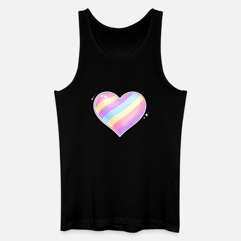 Ello_Heart - Männer Bio Tank Top - Schwarz