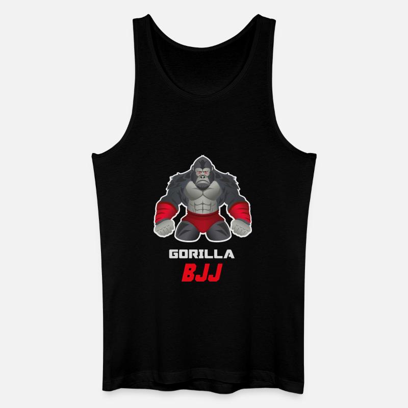 Gorilla BJJ Grappling Beast Design - Männer Bio Tank Top - Schwarz