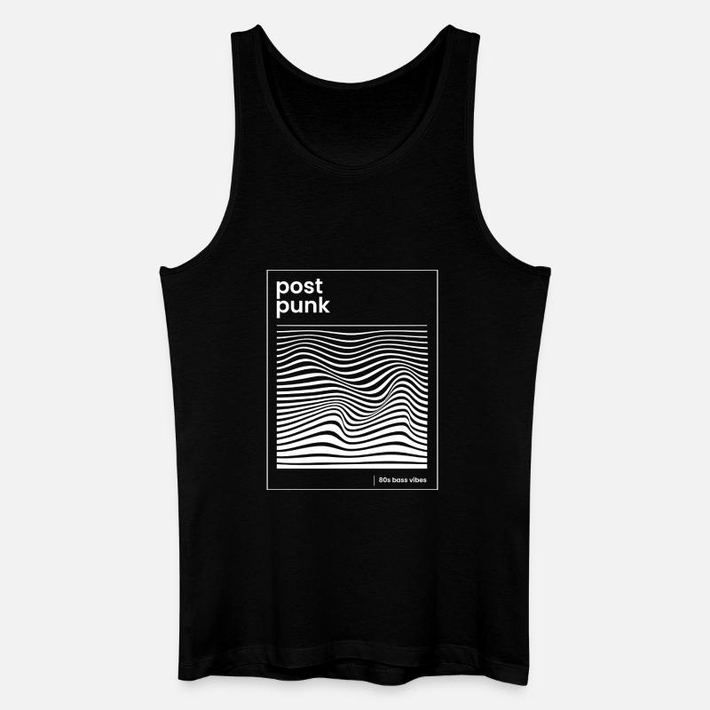 Post-Punk-Wave-Muster-Poster - Männer Bio Tank Top - Schwarz
