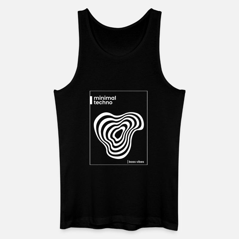 Minimal-Techno-Abstract-Vibe - Männer Bio Tank Top - Schwarz