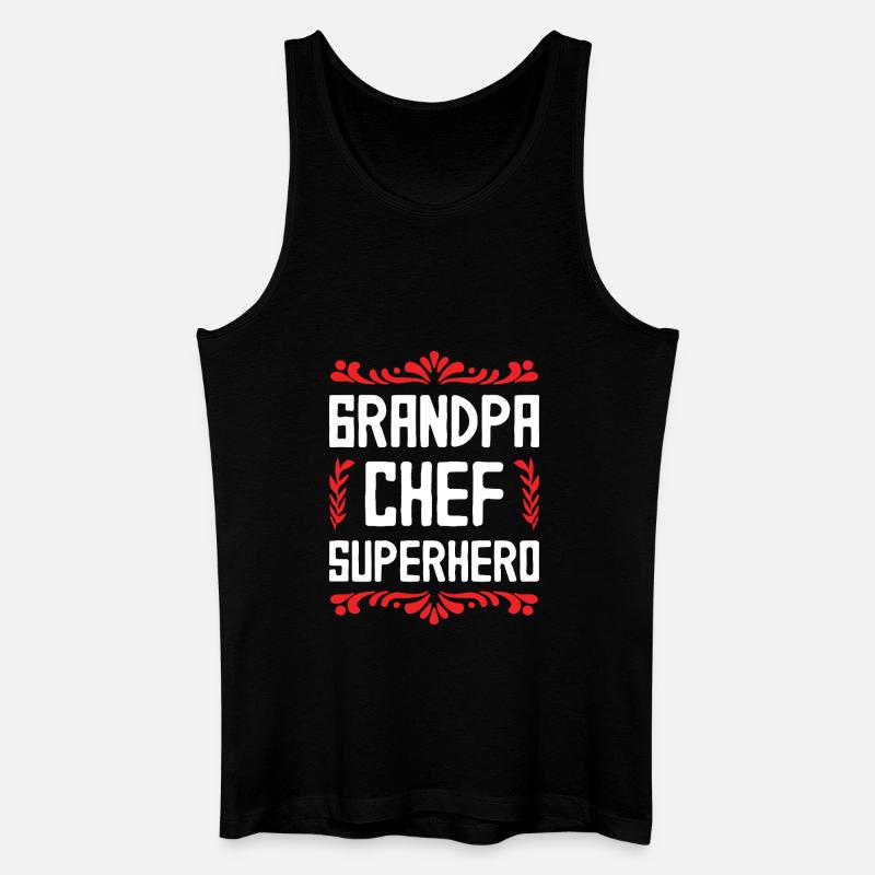 Opa Chef Superheld - Männer Bio Tank Top - Schwarz
