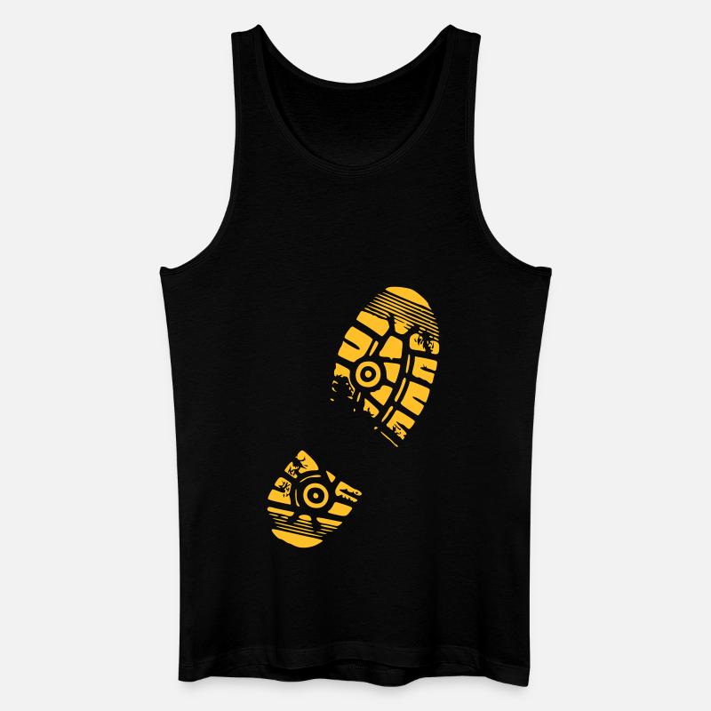 shoeprint - Männer Bio Tank Top - Schwarz
