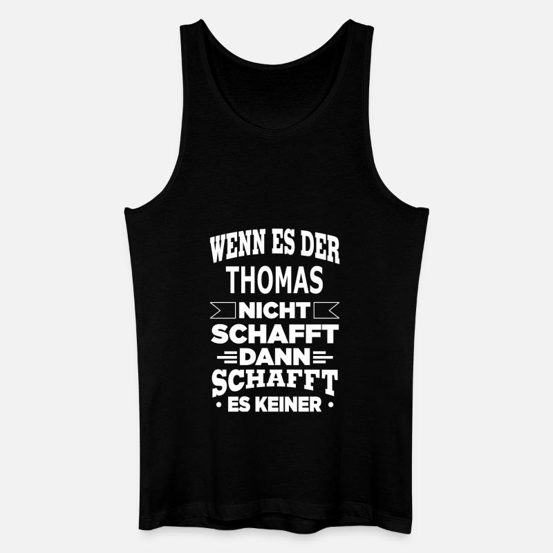 THOMAS - Männer Bio Tank Top - Schwarz