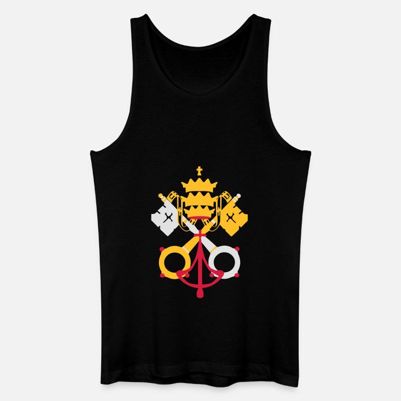 drapeau_vatican2 - Männer Bio Tank Top - Schwarz