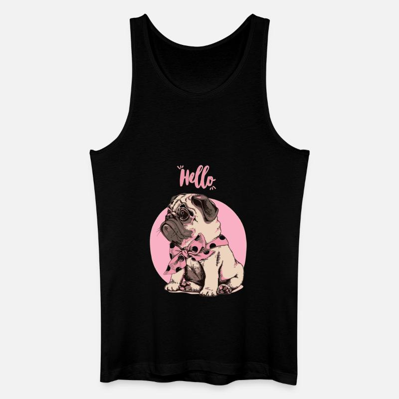 Süßer Mops - Männer Bio Tank Top - Schwarz