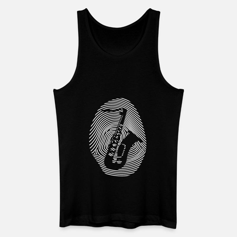 Saxofon Design - Männer Bio Tank Top - Schwarz