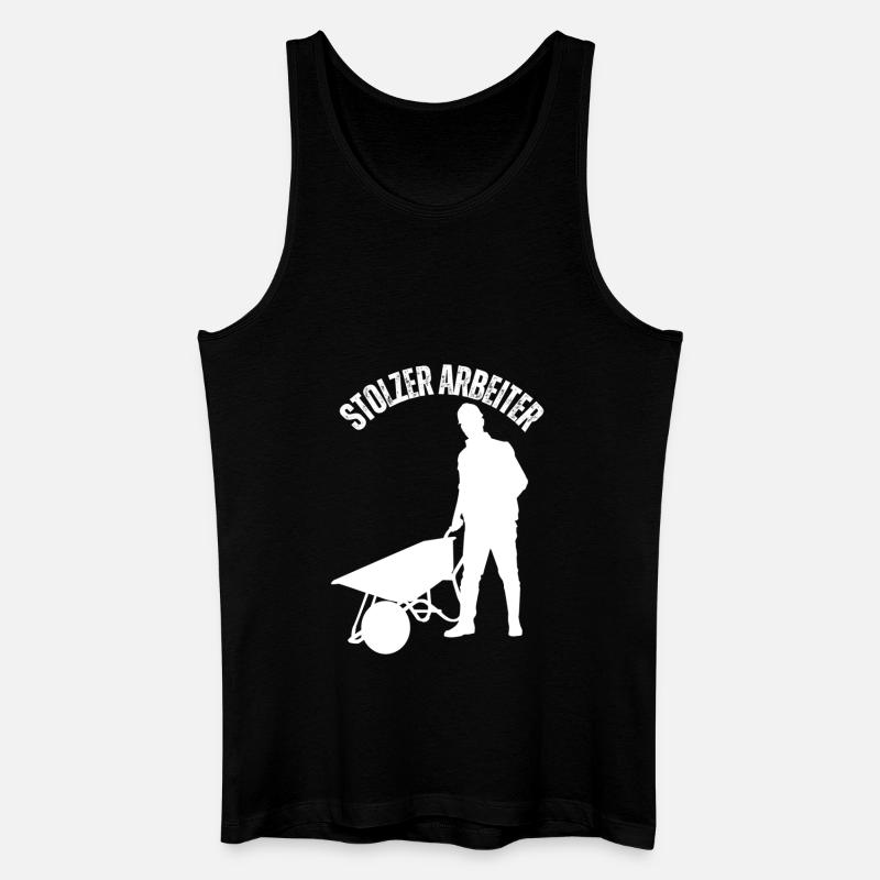 Stolz Arbeiter zu sein - Männer Bio Tank Top - Schwarz