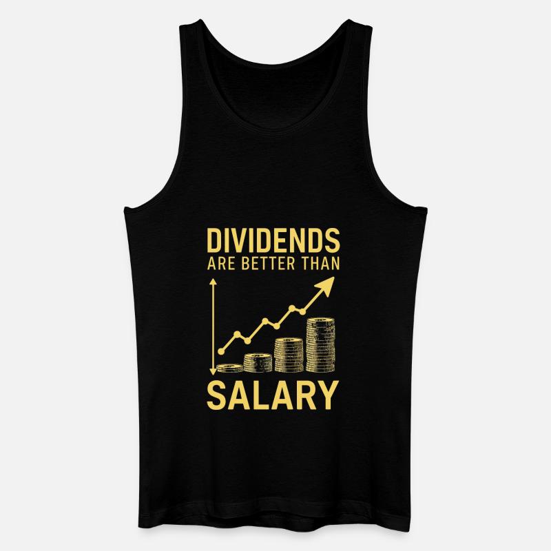 Dividenden statt Gehalt - Männer Bio Tank Top - Schwarz