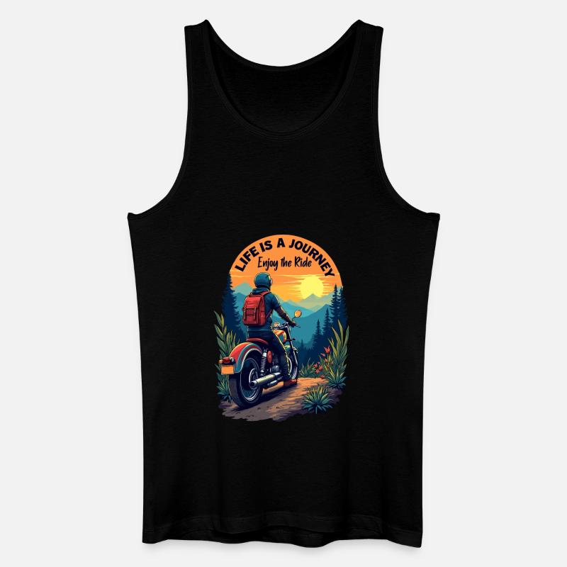 Genießen Sie die Fahrt - Männer Bio Tank Top - Schwarz