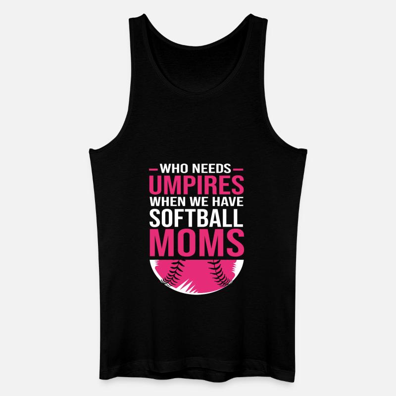 Softball Mama - Männer Bio Tank Top - Schwarz