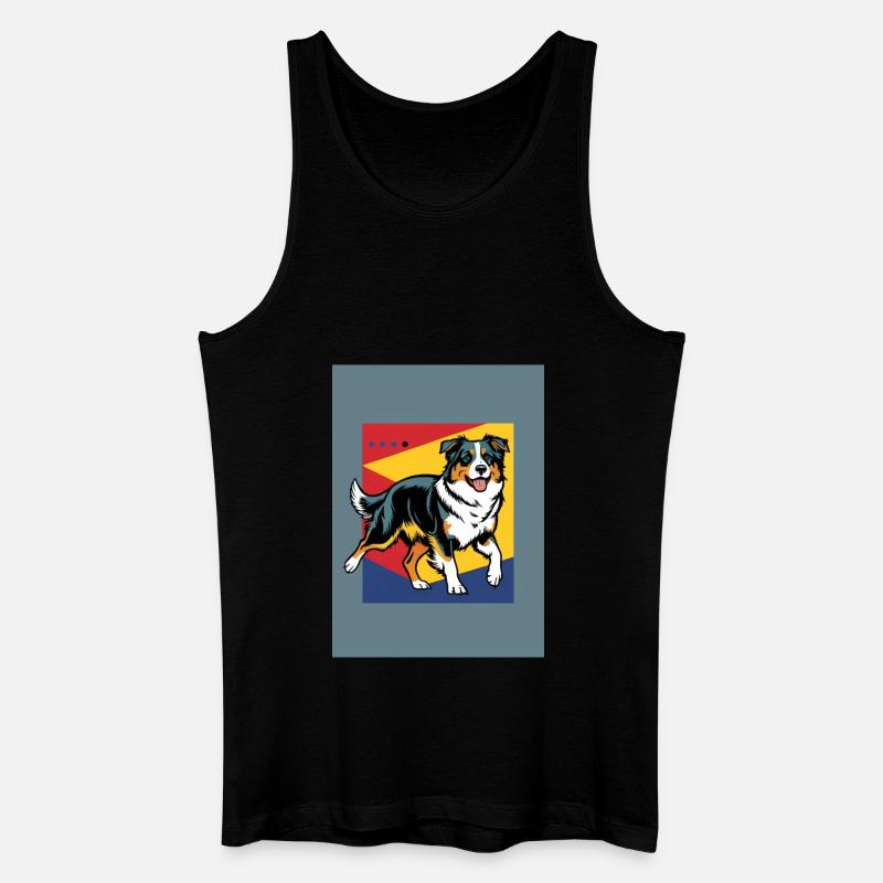 Australischer Schäferhund - Männer Bio Tank Top - Schwarz